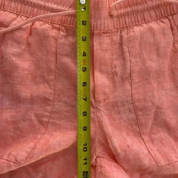 Athleta Retreat 100% Linen Sunset Glow Orange Jogger pants NWOT Size 8 - Picture 12 of 13
